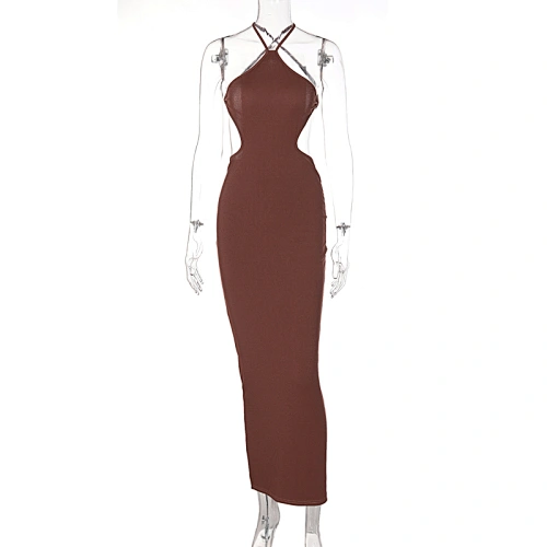 backless maxi dress ribbed dress manufacturer