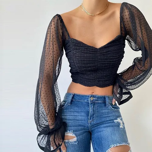 polka dot crop tops manufacturer