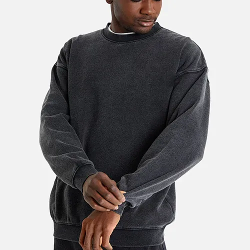 Wholesale Print Oem Custom Logo Men Black Fashion Long Sleeve Blank Pullover Cotton Hoodie
