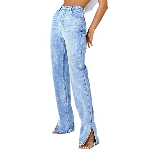 light wash jeans high waist jeans manufacturer