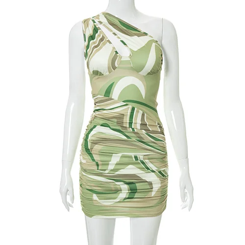 one shoulder mini dress bodycon dress manufacturer