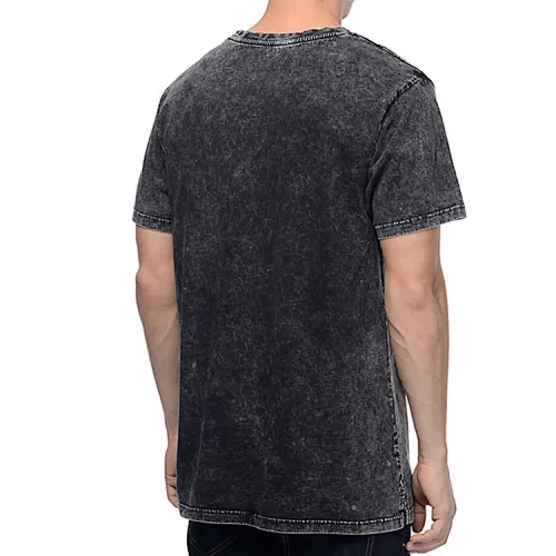 men black acid wash t shirts manufacturer