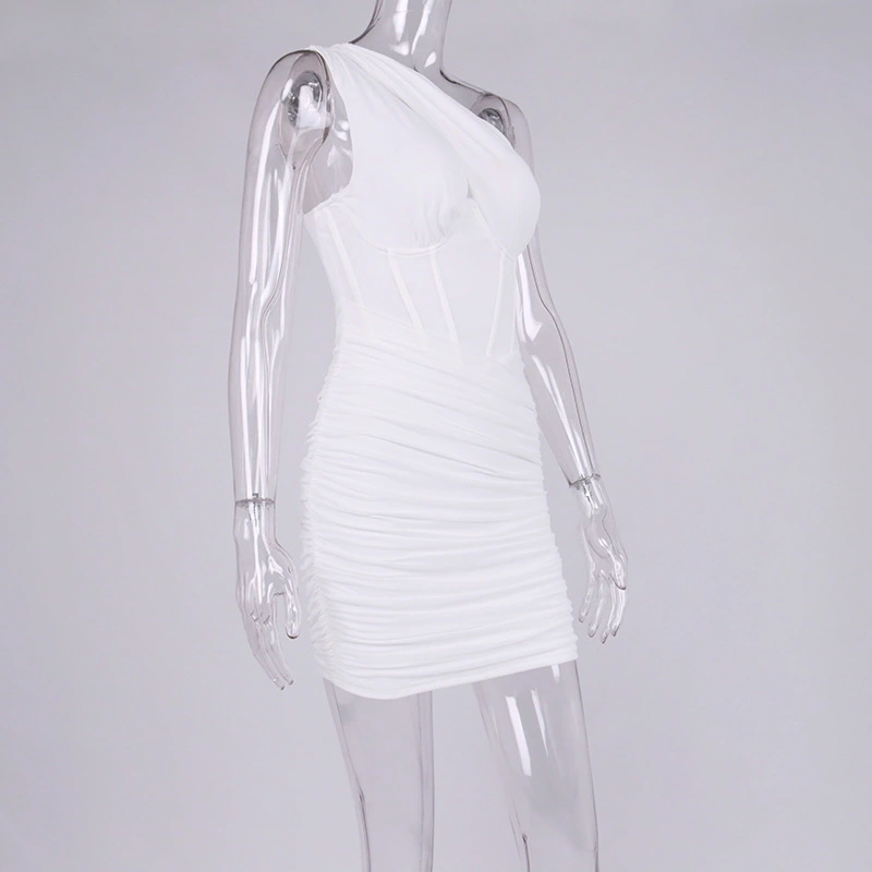 one shoulder mini dress bodycon dress manufacturer