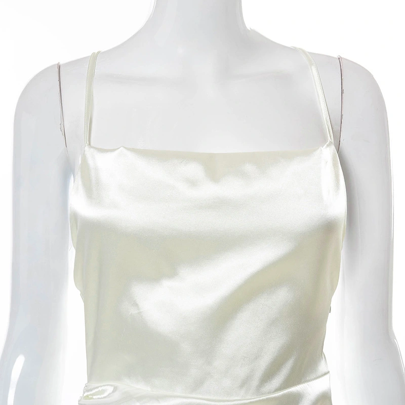 backless mini dress ruched satin dress manufacturer