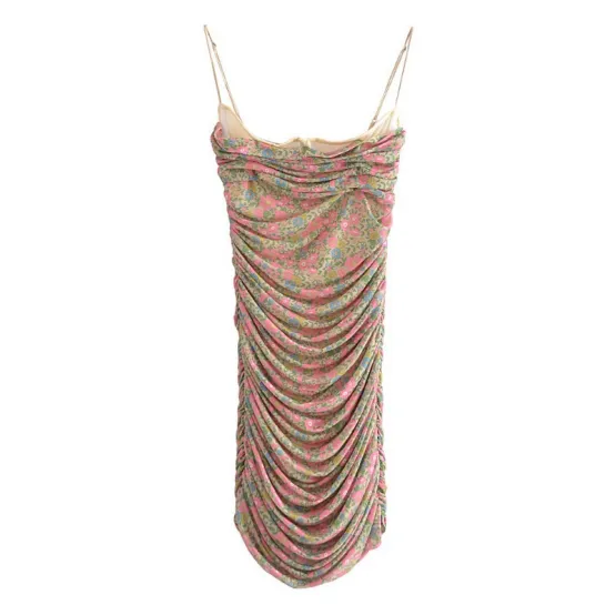 floral ruched dress halter mini dress manufacturer