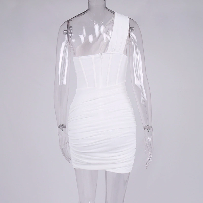 one shoulder mini dress bodycon dress manufacturer