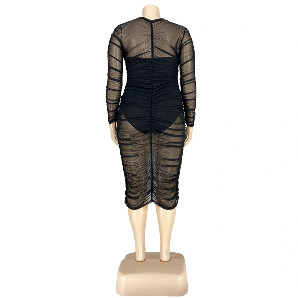 sexy mesh dress plus size dress manufacturer