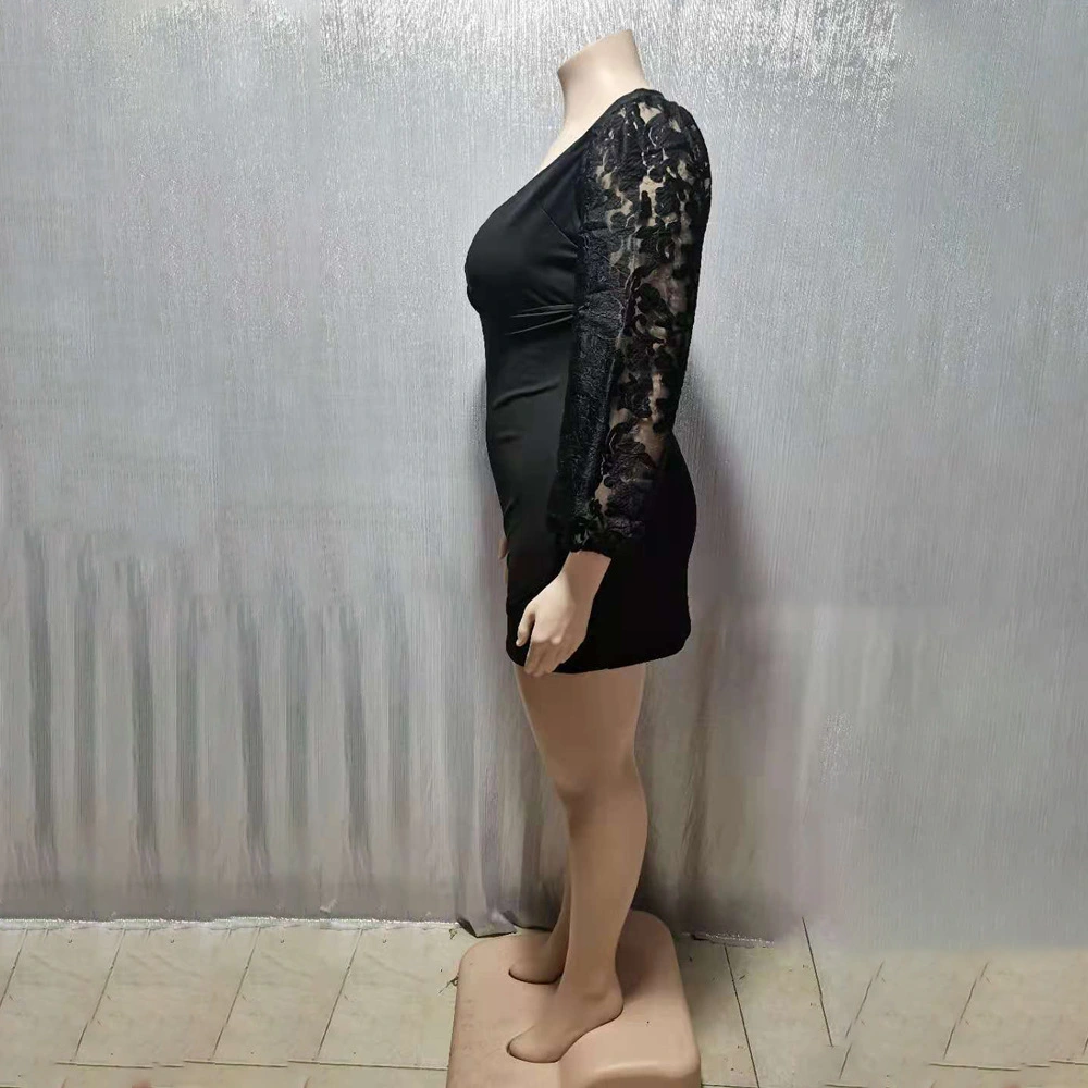 plus size dress lace bubble dress manufacturer