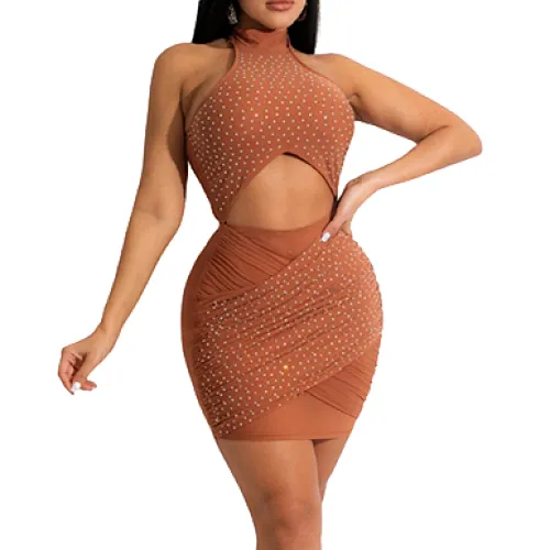 party mini dress rhinestone dress manufacturer