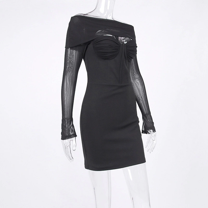 bodycon mini dress black party dress manufacturer