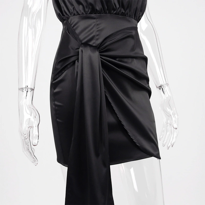 satin mini dress backless dress manufacturer
