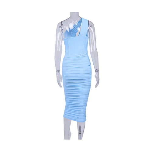 one shoulder dress maxi bodycon dress manufacturer