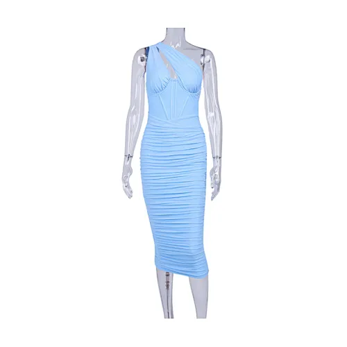 one shoulder dress maxi bodycon dress manufacturer