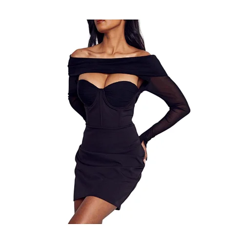 bodycon mini dress black party dress manufacturer