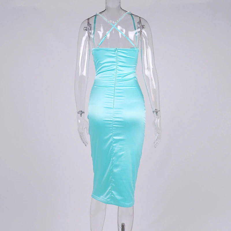 midi satin dress manufacturer