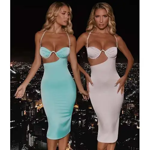 midi satin dress manufacturer
