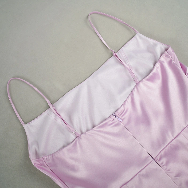 pink satin slip dress manufacturer