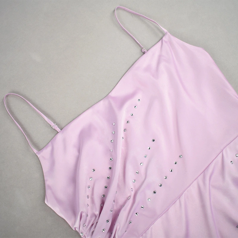 pink satin slip dress manufacturer