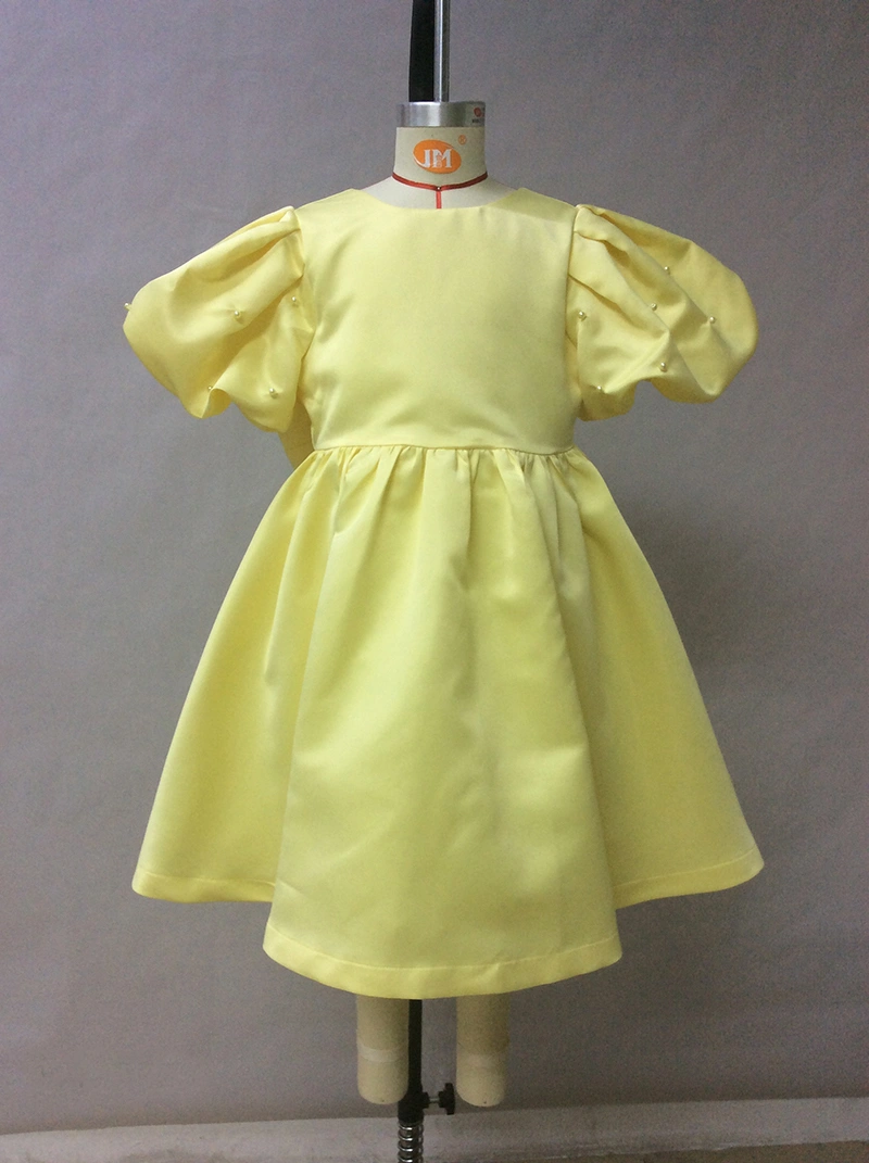 yellow butterfly girls dress manufacturer