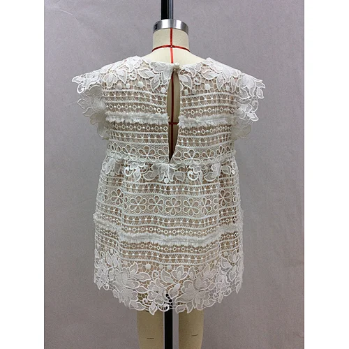 sleeveless lace girl dress manufacturer