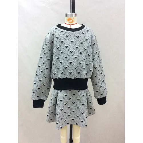 heart shape embossed girl dress manufacturer