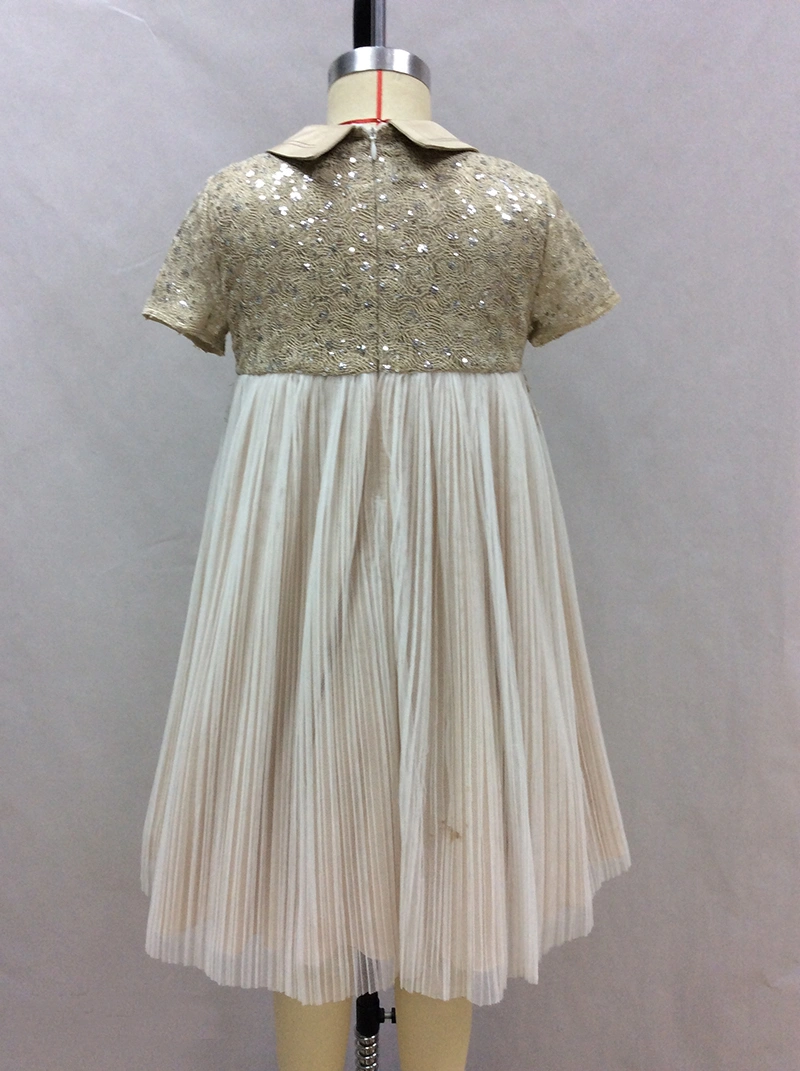 sequin girl pleated dress manufacturer