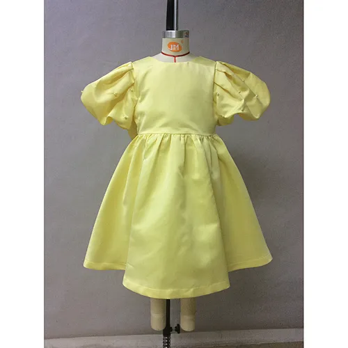 yellow butterfly girls dress manufacturer
