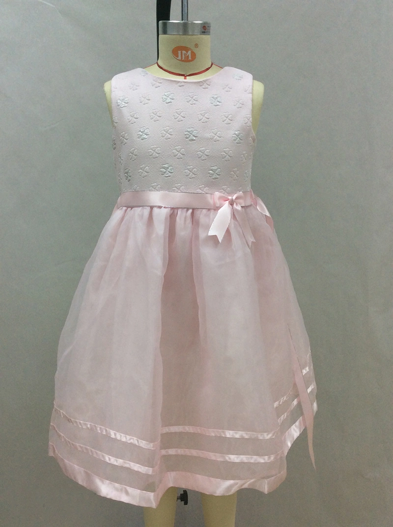 girls mesh embossed dress manufacturer