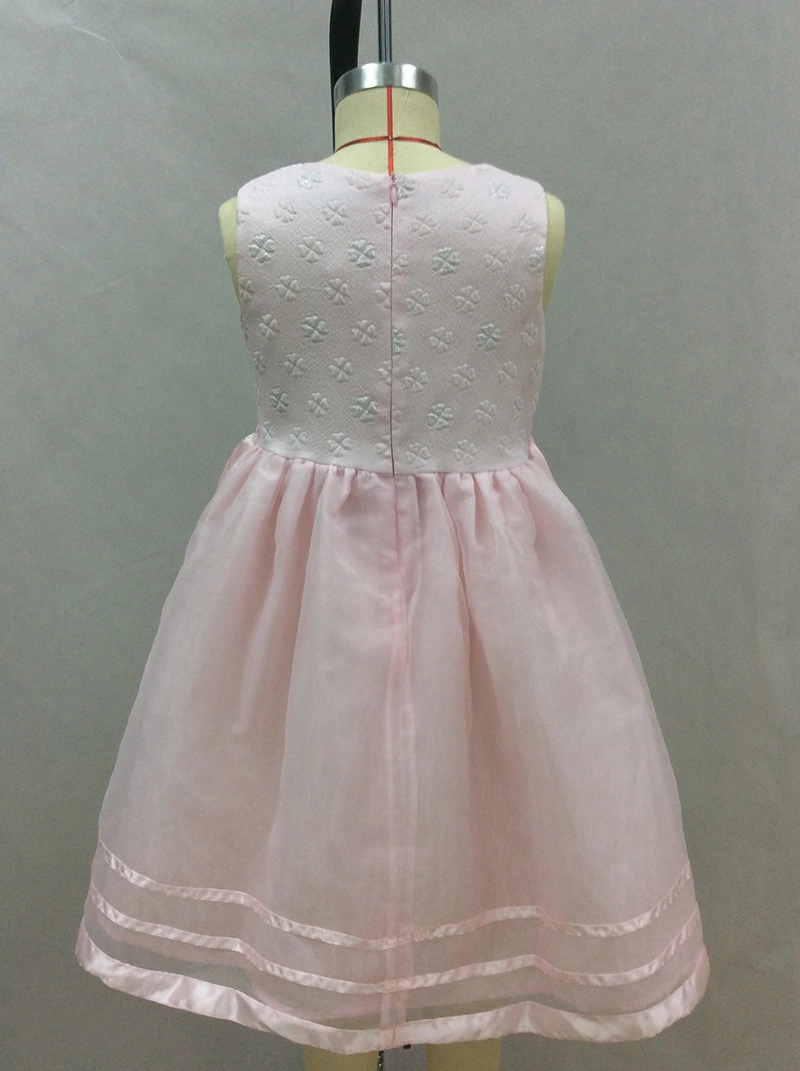 girls mesh embossed dress manufacturer