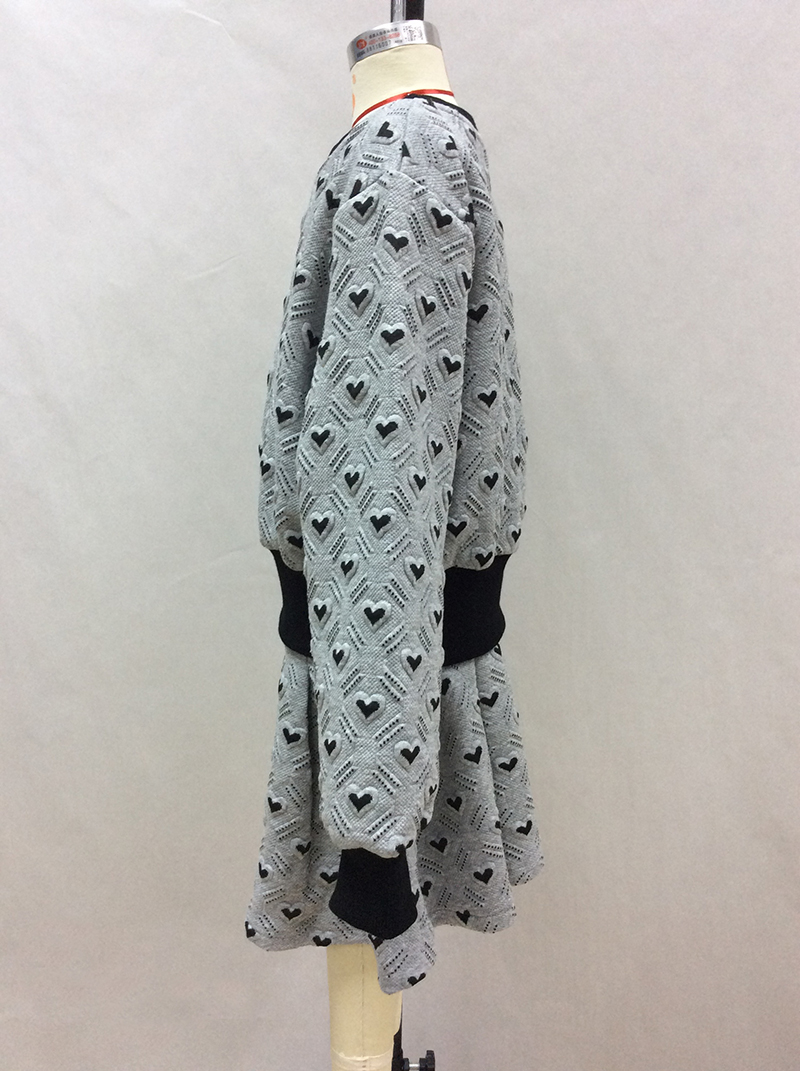 heart shape embossed girl dress manufacturer