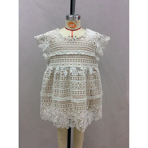 sleeveless lace girl dress manufacturer