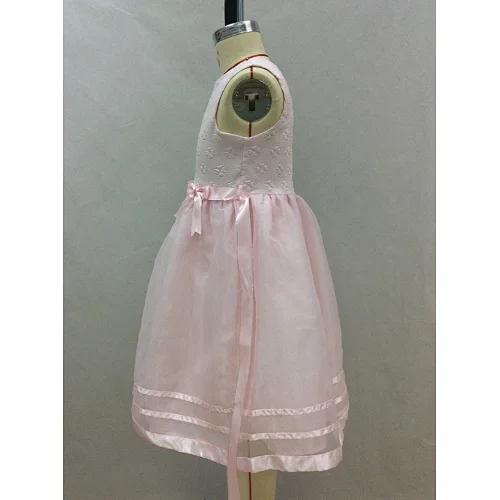 girls mesh embossed dress manufacturer