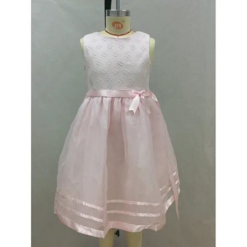 girls mesh embossed dress manufacturer