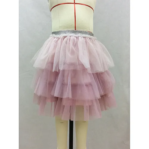 Wholesale Baby Layered Dress Exclusive Girl Mesh Pink Bubble Skirt
