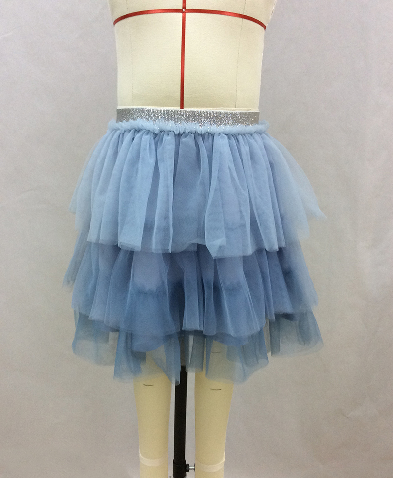 girls light blue tiered skirt manufacturer