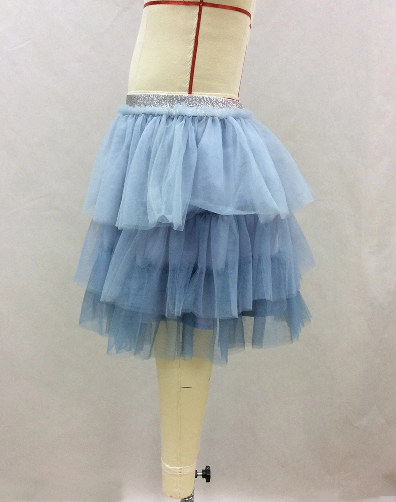 girls light blue tiered skirt manufacturer