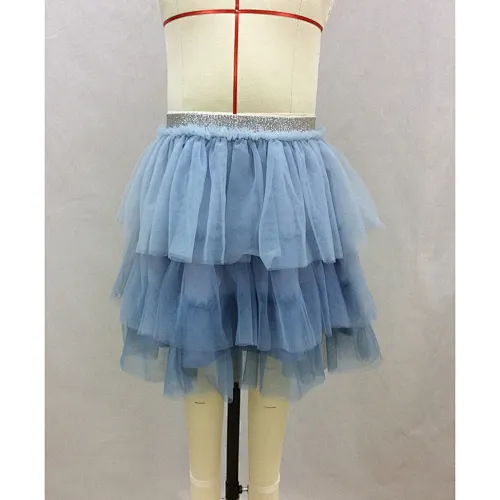 girls light blue tiered skirt manufacturer