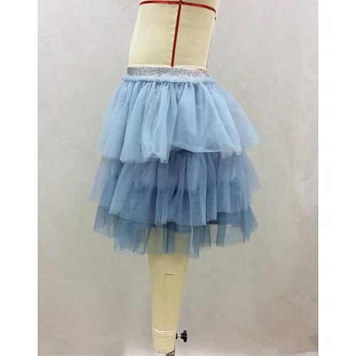 girls light blue tiered skirt manufacturer