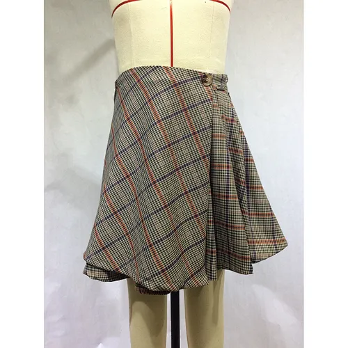Girl Dress High Quality Wholesale Midi Plaid Skirt