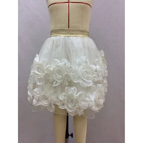 girls mesh flower skirt manufacturer