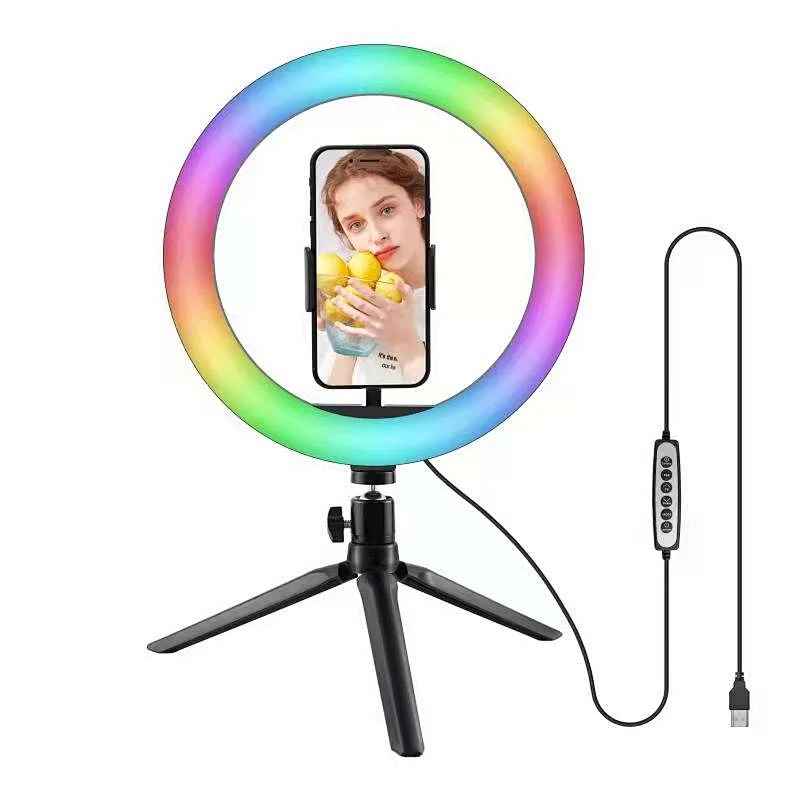 10'' RGB ring light tripod