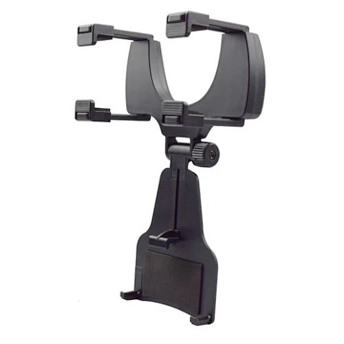 Rearview mirror phone holder