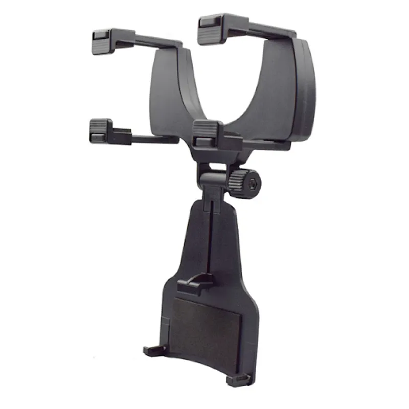 Rearview mirror phone holder