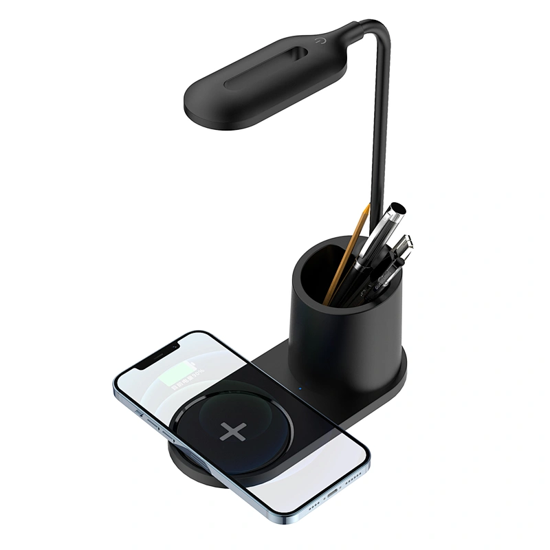 Wireless charger with pen container