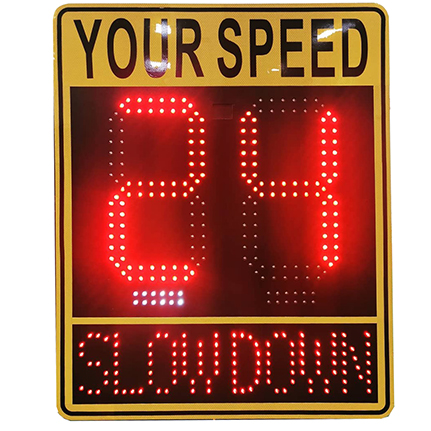 MUTCD Red & Yellow Led Display Sign Radar Speed Sign Solar Power Your ...