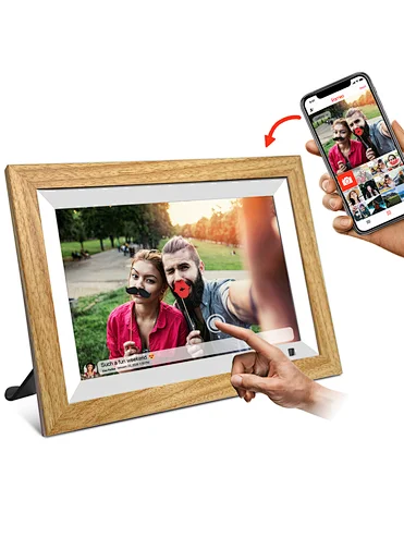 FRAMEO 10.1 Inch Smart WiFi Digital Photo Frame 1280x800 IPS LCD Touch Screen, Auto-Rotate Portrait and Landscape, Built in 16GB Memory, Share Moments Instantly via FRAMEO App from Anywhere