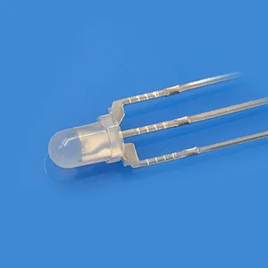 3mm LED diode dual colour LEDs red - green white difused - round shape 3mm diameter 3 pin with common anode