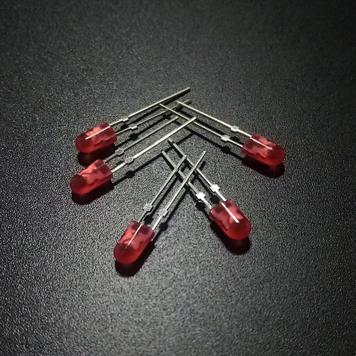 3mm oval red led