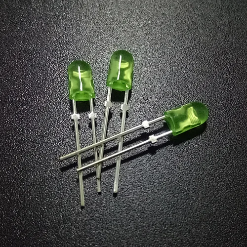 Oval LED diode DIP 546 346 Light Emitting Green diffused diode ce rohs