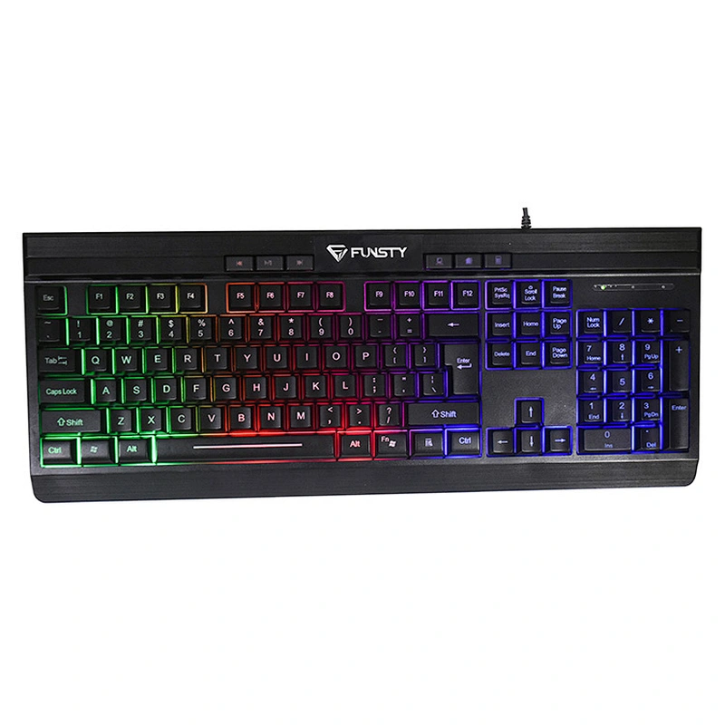Ergonomics design teclado laser gaming keyboard with multimedia buttons